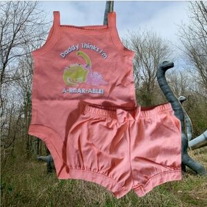 Dinosaur Cami Bodysuit w/ Matching Shorts